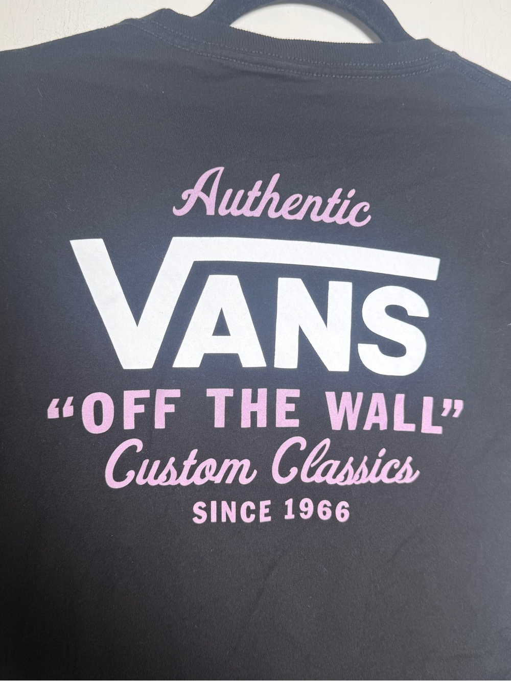Vans "Off The Wall" Authentic Graphic Tee - Black & Purple Mens Small